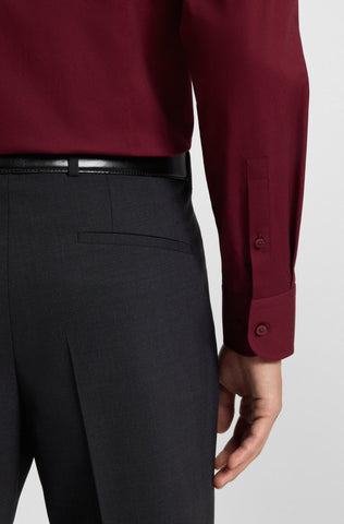 Camisa BOSS de Vestir Poplin con Stretch Slim Fit