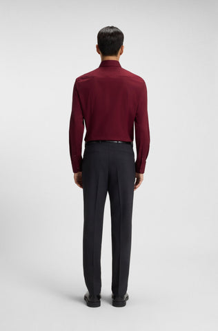 Camisa BOSS de Vestir Poplin con Stretch Slim Fit