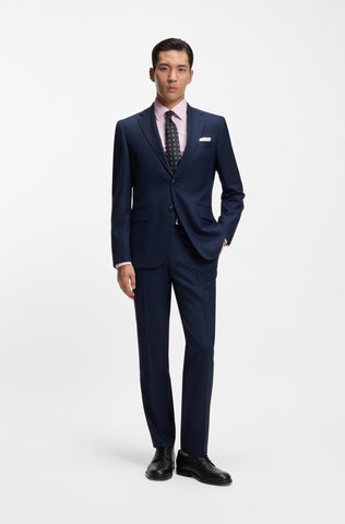 Camisa BOSS de Vestir Poplin Cuello Kent con Stretch Slim Fit