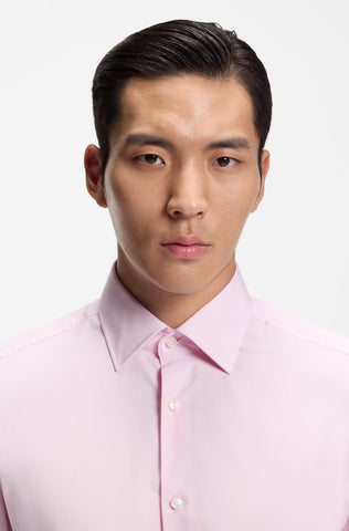 Camisa BOSS de Vestir Poplin Cuello Kent con Stretch Slim Fit
