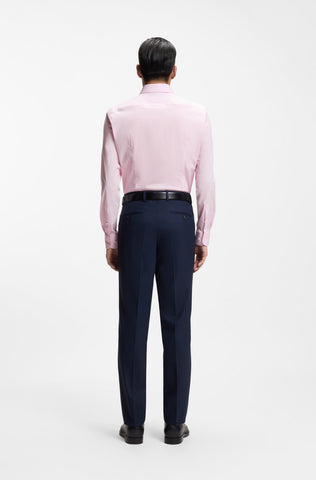 Camisa BOSS de Vestir Poplin Cuello Kent con Stretch Slim Fit