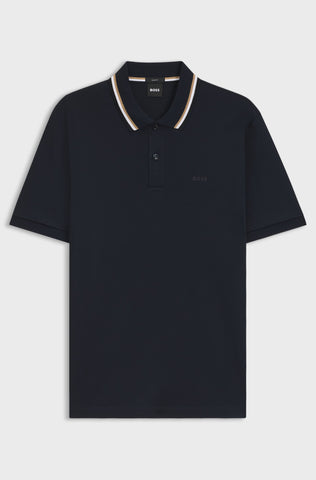 Polo BOSS Penrose 38 de Algodón Mercerizado – Azul Oscuro
