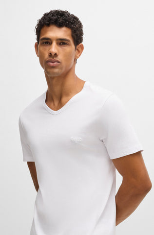 Pack de tres camisetas de cuello en V BOSS en jersey de algodón regular fit