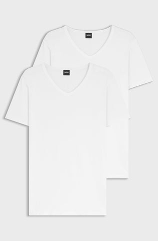 Pack de tres camisetas BOSS de cuello V con Stretch Slim fit
