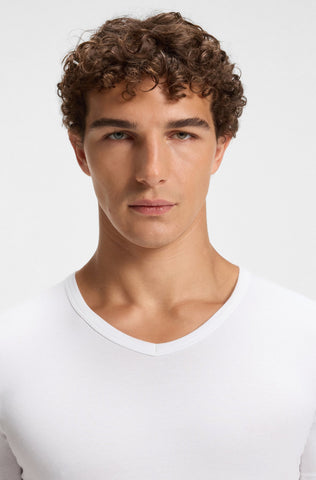 Pack de tres camisetas BOSS de cuello V con Stretch Slim fit