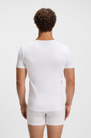 Pack de tres camisetas BOSS de cuello V con Stretch Slim fit