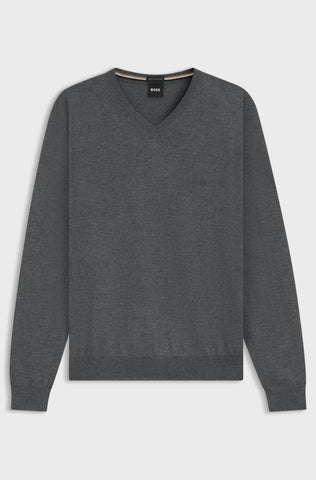 Sweater BOSS Cuello V en Virgin Wool Regular fit