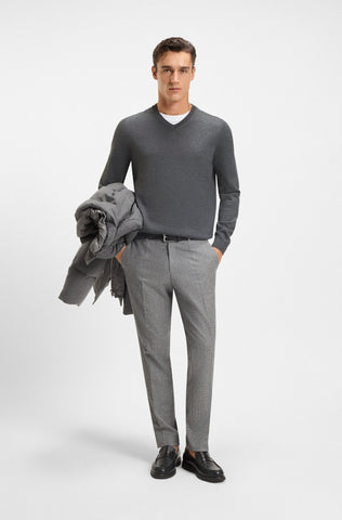 Sweater BOSS Cuello V en Virgin Wool Regular fit