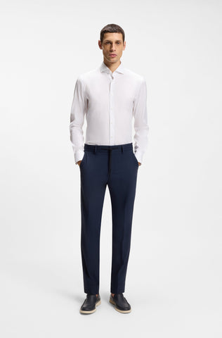 Camisa BOSS Slim Fit de Vestir Poplin Cuello Spread de Planchado Facil con Stretch