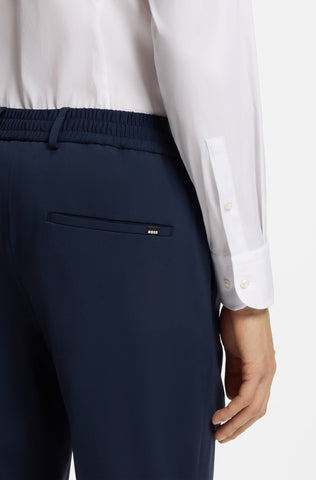 Camisa BOSS Slim Fit de Vestir Poplin Cuello Spread de Planchado Facil con Stretch