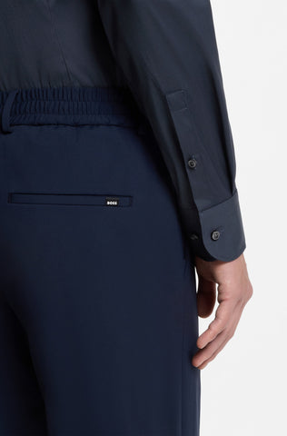 Camisa BOSS Slim Fit de Vestir Poplin Cuello Spread de Planchado Facil con Stretch