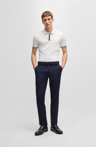 Polo Shirt BOSS Regular Fit de algodón interlock con ribete en contraste