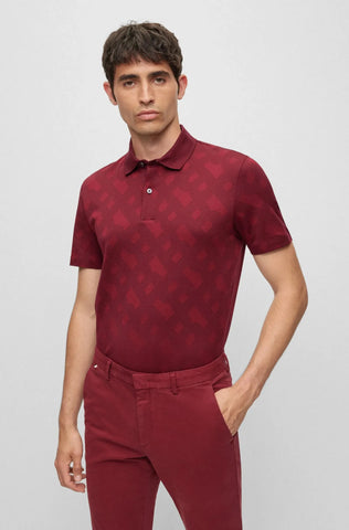 Polo Boss Regular fit Monogram Jacquard