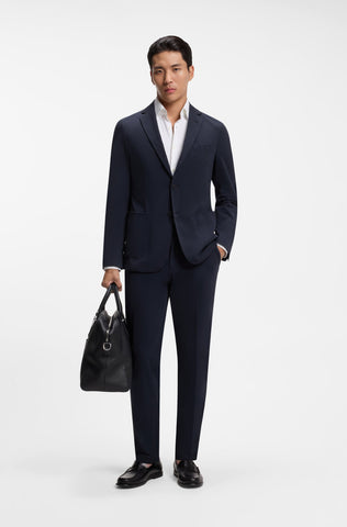Chaqueta BOSS Slim fit en tejido de punto elástico de alto rendimiento Performance - Azul Marino