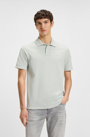 Polo Shirt BOSS Regular Fit de piqué de algodón con estampado de logotipo