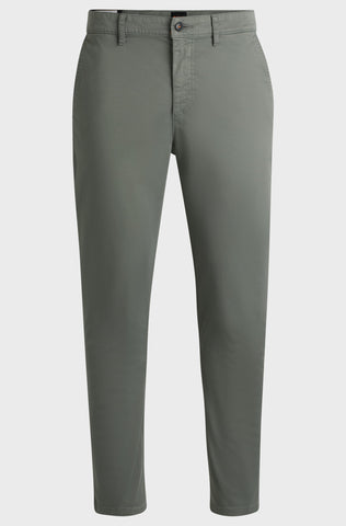 Pantalón tipo Chinos tapered fit de algodón elástico