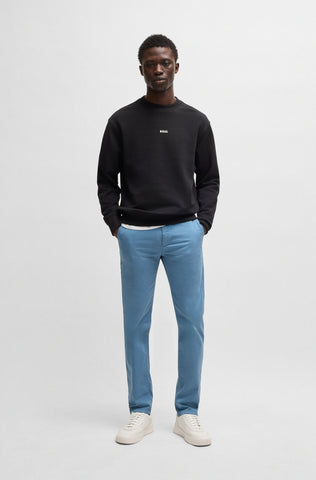 Pantalón BOSS slim fit en satén de algodón elástico