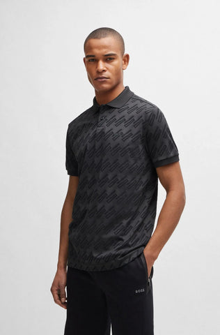 Polo Shirt Boss Relaxed Fit Monograma Jacquard