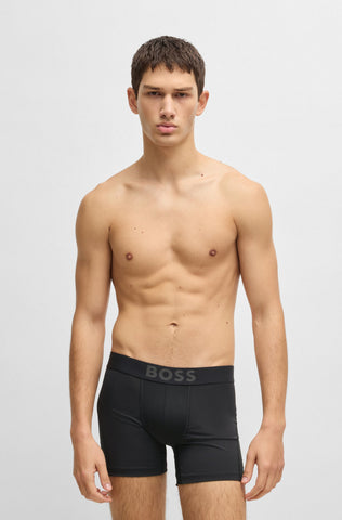 Boxer Brief BOSS Paquete de tres de microfibra Dry fit con stretch activo