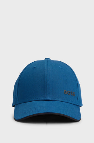 Gorra BOSS de sarga de algodón con logo estampado