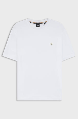 T-Shirt BOSS regular fit de algodón con estampado de monograma