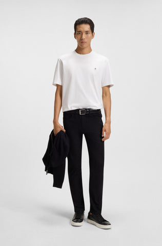 T-Shirt BOSS regular fit de algodón con estampado de monograma