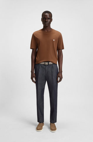 T-Shirt BOSS regular fit de algodón con estampado de monograma