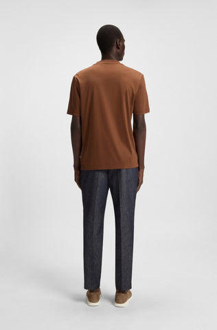 T-Shirt BOSS regular fit de algodón con estampado de monograma