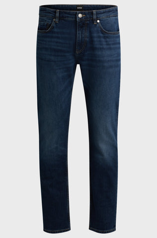 Jeans Boss Delaware Slim Fit En Denim Elástico Azul Oscuro