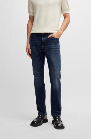 Jeans Boss Delaware Slim Fit En Denim Elástico Azul Oscuro