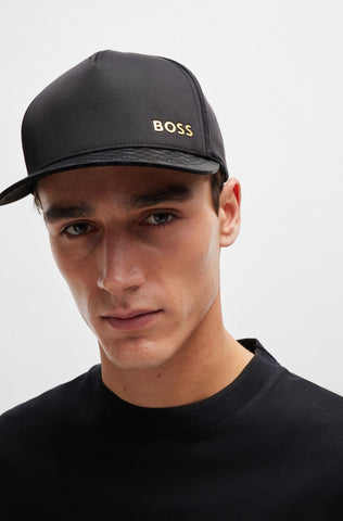 Gorra BOSS En Satin Con Visera De Jacquard Con Monogramas