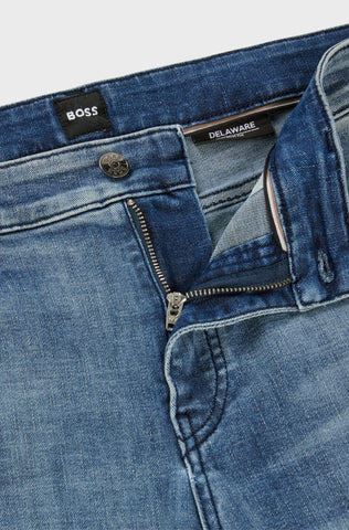 Jeans Boss Delaware Slim Fit En Denim Elástico Cashmere