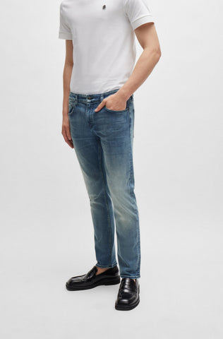 Jeans Boss Delaware Slim Fit En Denim Elástico Cashmere