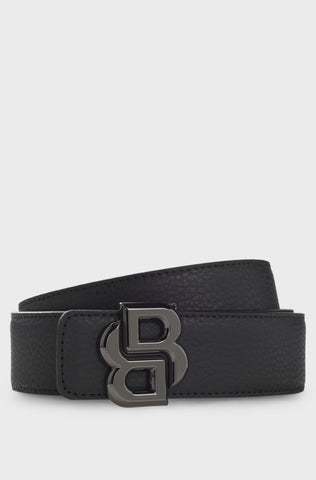 Correa BOSS B_Icon-Gr-St_Sr35 Reversible de Piel Italiana – Negro