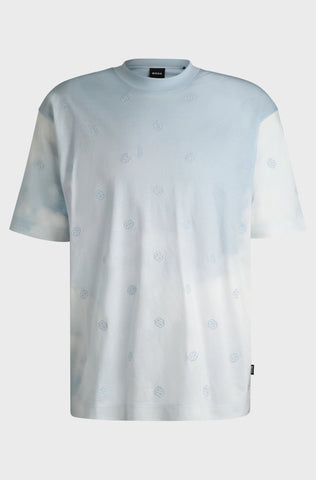 Suéter BOSS Relaxed Fit Con Diseño de Nubes y Monogramas de la Doble B