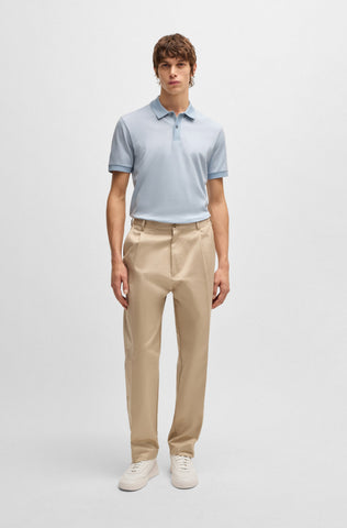 Polo Shirt BOSS Regular fit de algodón mercerizado con micro estampado