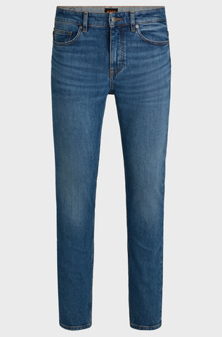 Jeans Boss Delaware slim fit en denim azul elástico y cómodo