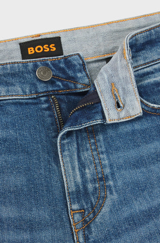 Jeans Boss Delaware slim fit en denim azul elástico y cómodo