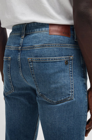 Jeans Boss Delaware slim fit en denim azul elástico y cómodo