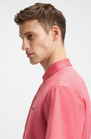 Camisa Boss Regular Fit Manga corta en punto de algodón