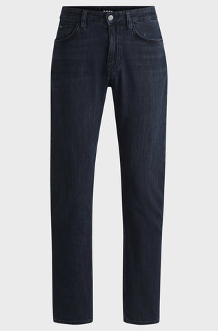 Jeans Boss Delaware Slim Fit en denim elástico azul oscuro