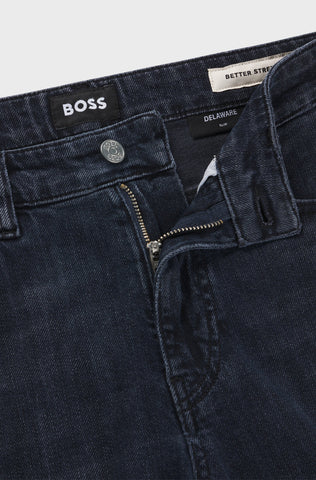 Jeans Boss Delaware Slim Fit en denim elástico azul oscuro