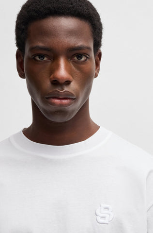 T-Shirt Boss de algodón mercerizado con monograma Doble B Relaxed fit