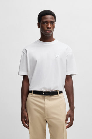 T-Shirt Boss de algodón mercerizado con monograma Doble B Relaxed fit