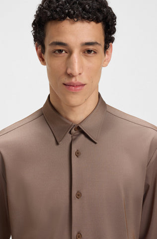 Camisa BOSS Performance Slim Fit en Tejido elástico