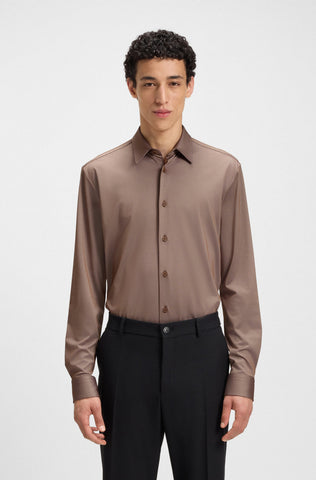 Camisa BOSS Performance Slim Fit en Tejido elástico