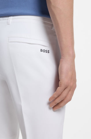 Pantalón BOSS Slim Fit Commuter en Tejido Técnico Stretch - Blanco