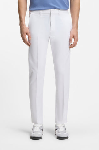 Pantalón BOSS Slim Fit Commuter en Tejido Técnico Stretch - Blanco