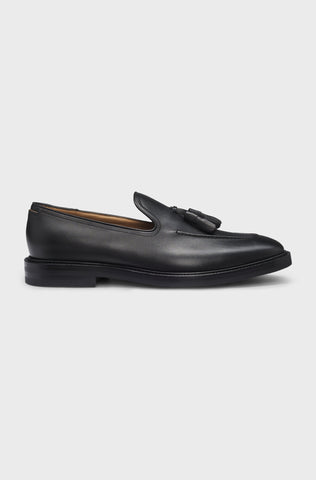 Mocasines italianos BOSS en leather con ribete de borlas