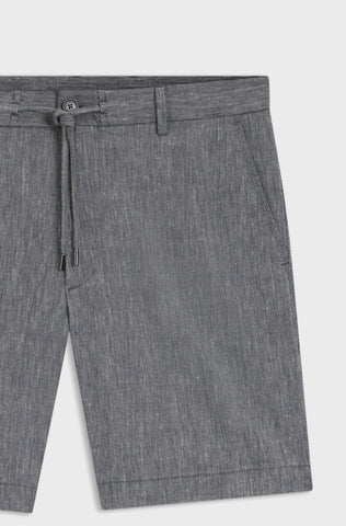 Bermuda BOSS en mezcla de lino con cordón ajustable Regular Fit